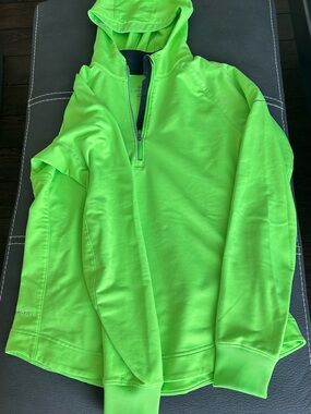Nike Neon Green Half-Zip Utility Hoodie